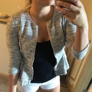 H&M Gray Textured Blazer